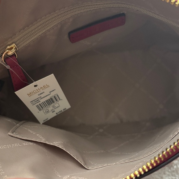 Michael Kors Wine Crossbody Bag with Gold Accents - Picture 4 of 9